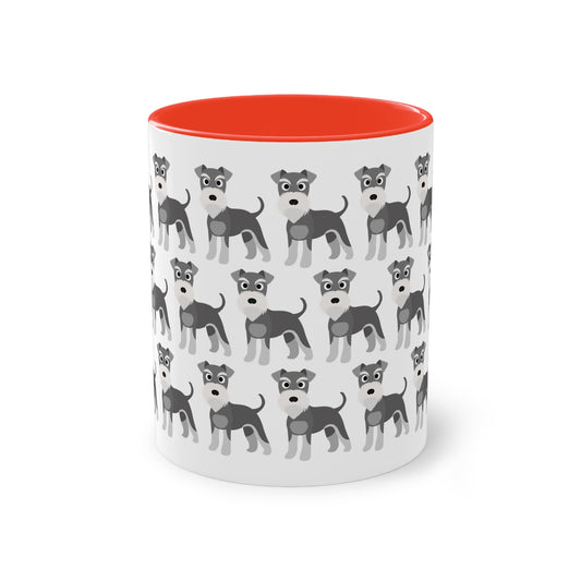 Schnauzer, zweifarbige Kaffeetasse, 0,33 l