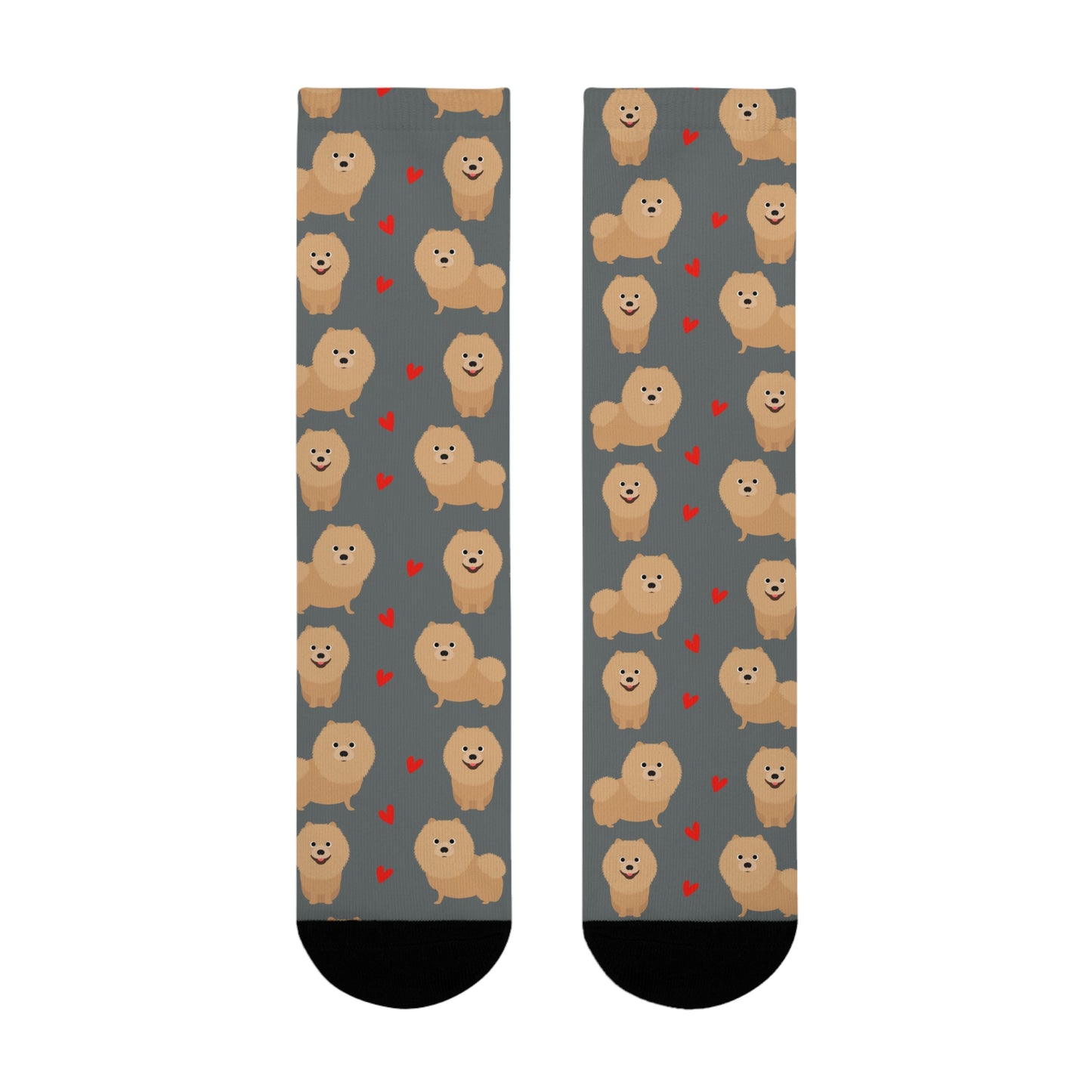 Pomeranian Socken, Sublimation Crew Socks (EU)