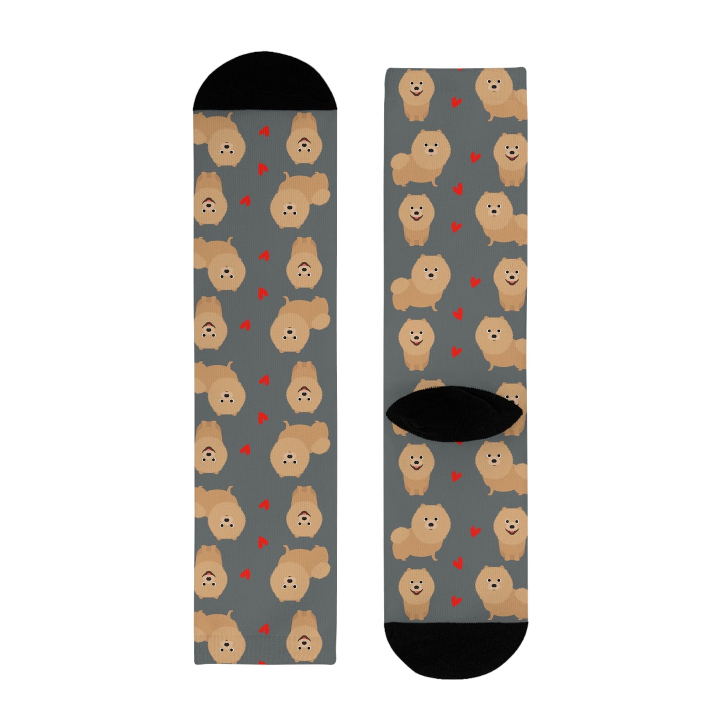 Pomeranian Socken, Sublimation Crew Socks (EU)