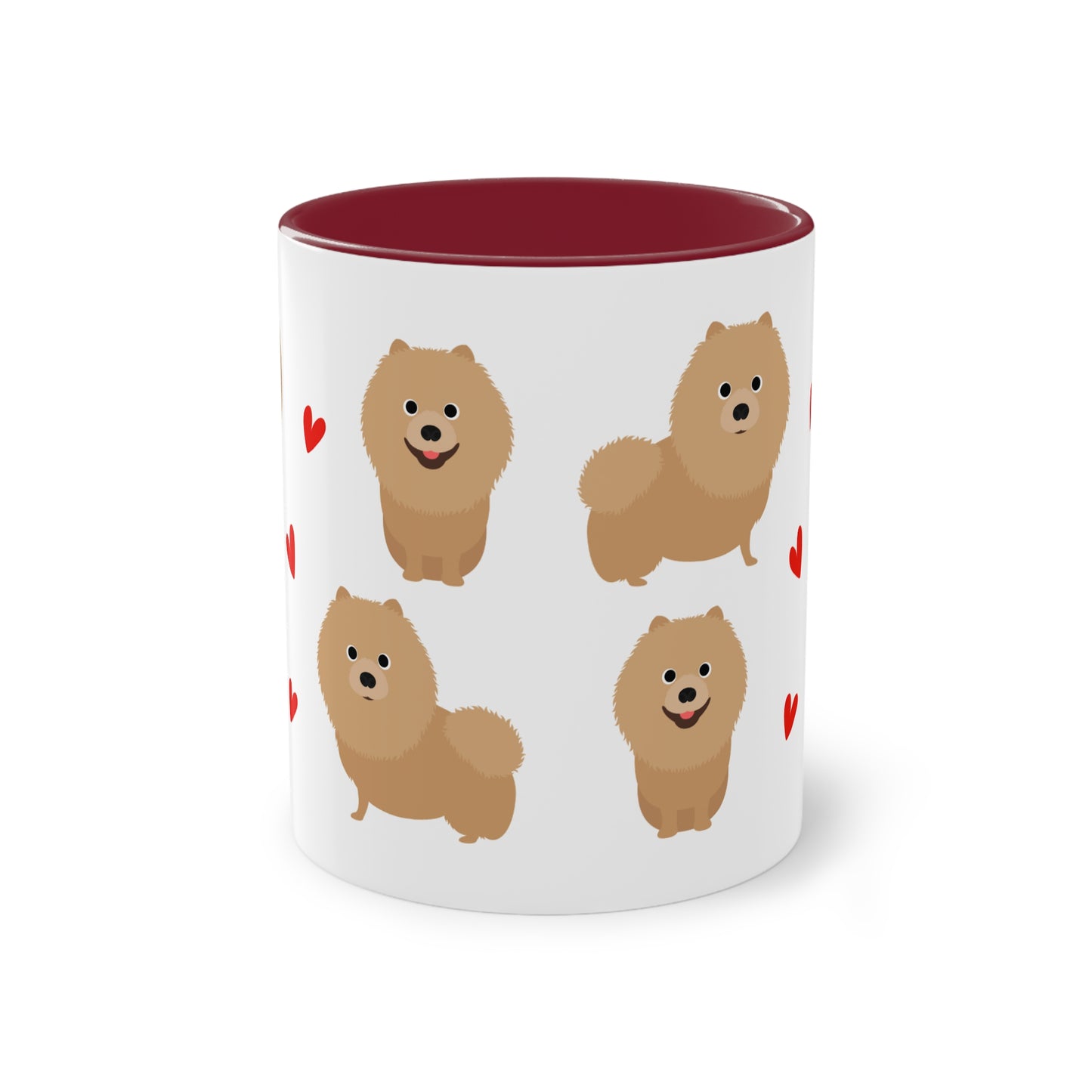 Pomeranian Tasse, Two-Tone Coffee Mug, 11oz