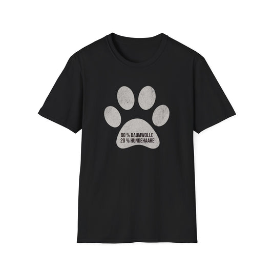 80% Baumwolle, 20% Hundehaare, T-Shirt für Hundeliebhaber, Unisex Softstyle T-Shirt