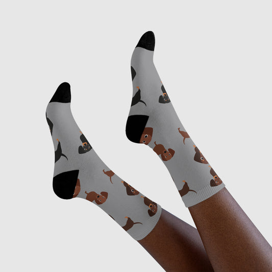 Dackel Socken, Sublimation Crew Socks (EU)