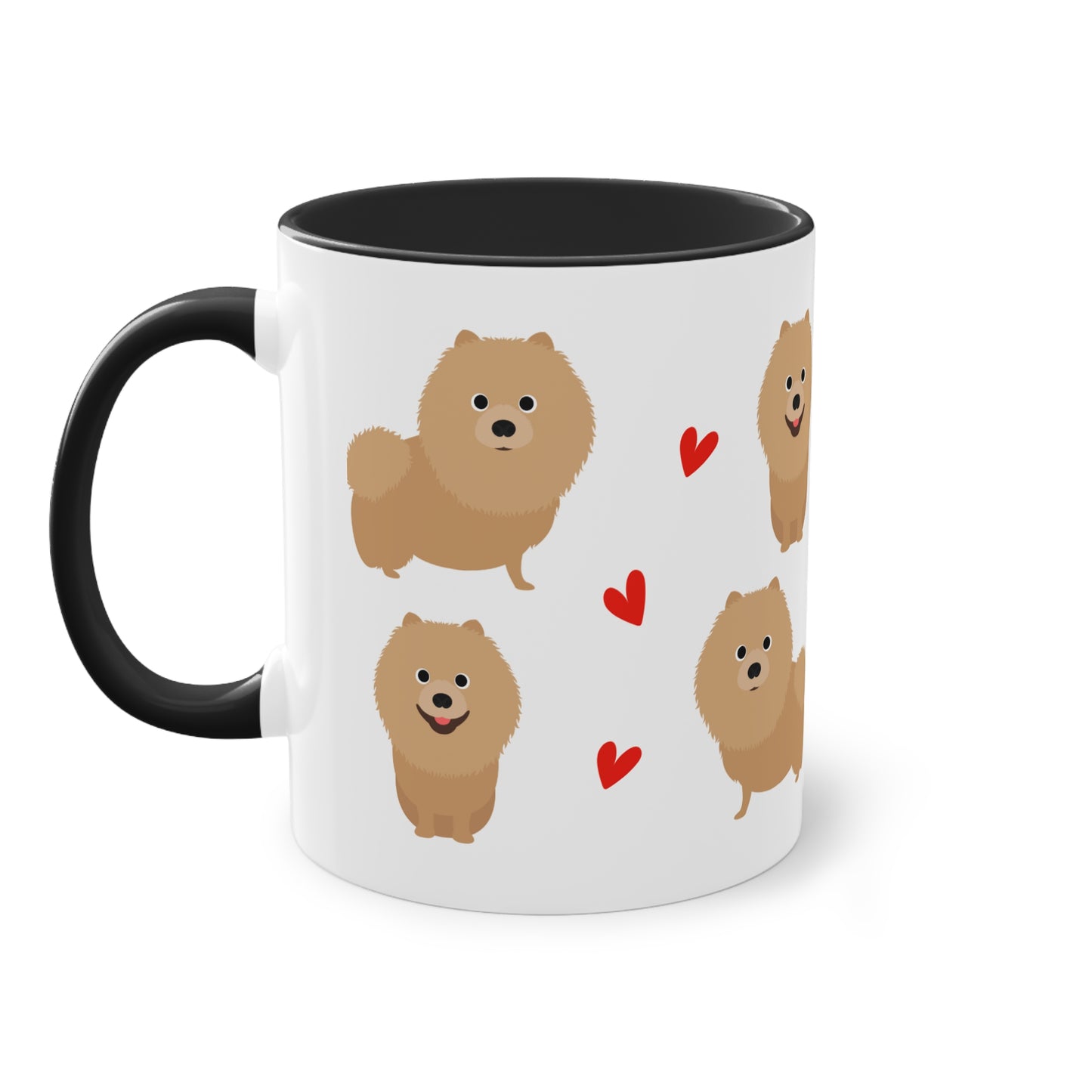 Pomeranian Tasse, Two-Tone Coffee Mug, 11oz