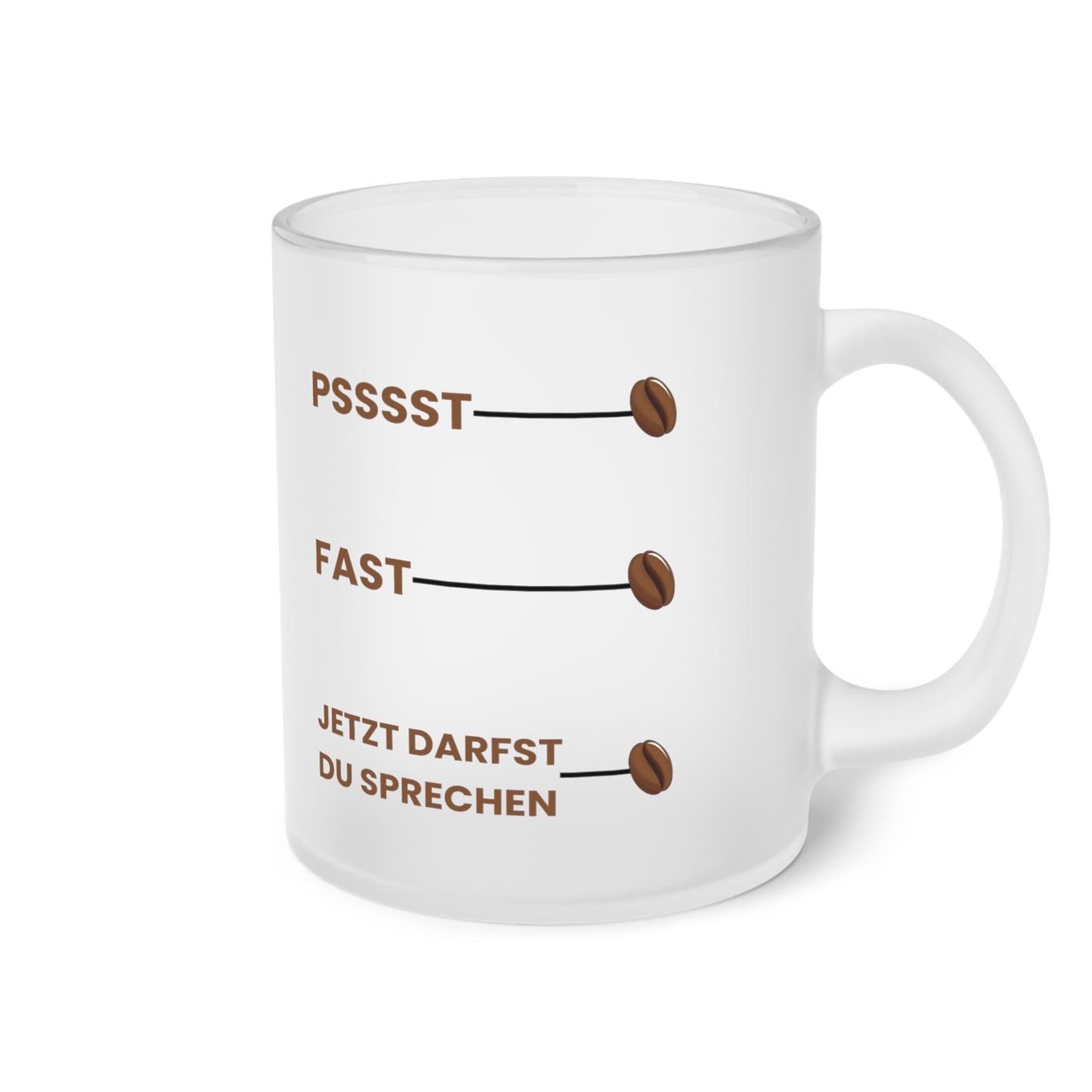 Lustiger Katzen-Glasbecher, mürrische Katze mit Kaffeetasse, humorvolles Zitat, Geschenk für Katzenliebhaber, Katzenbesitzer-Tasse