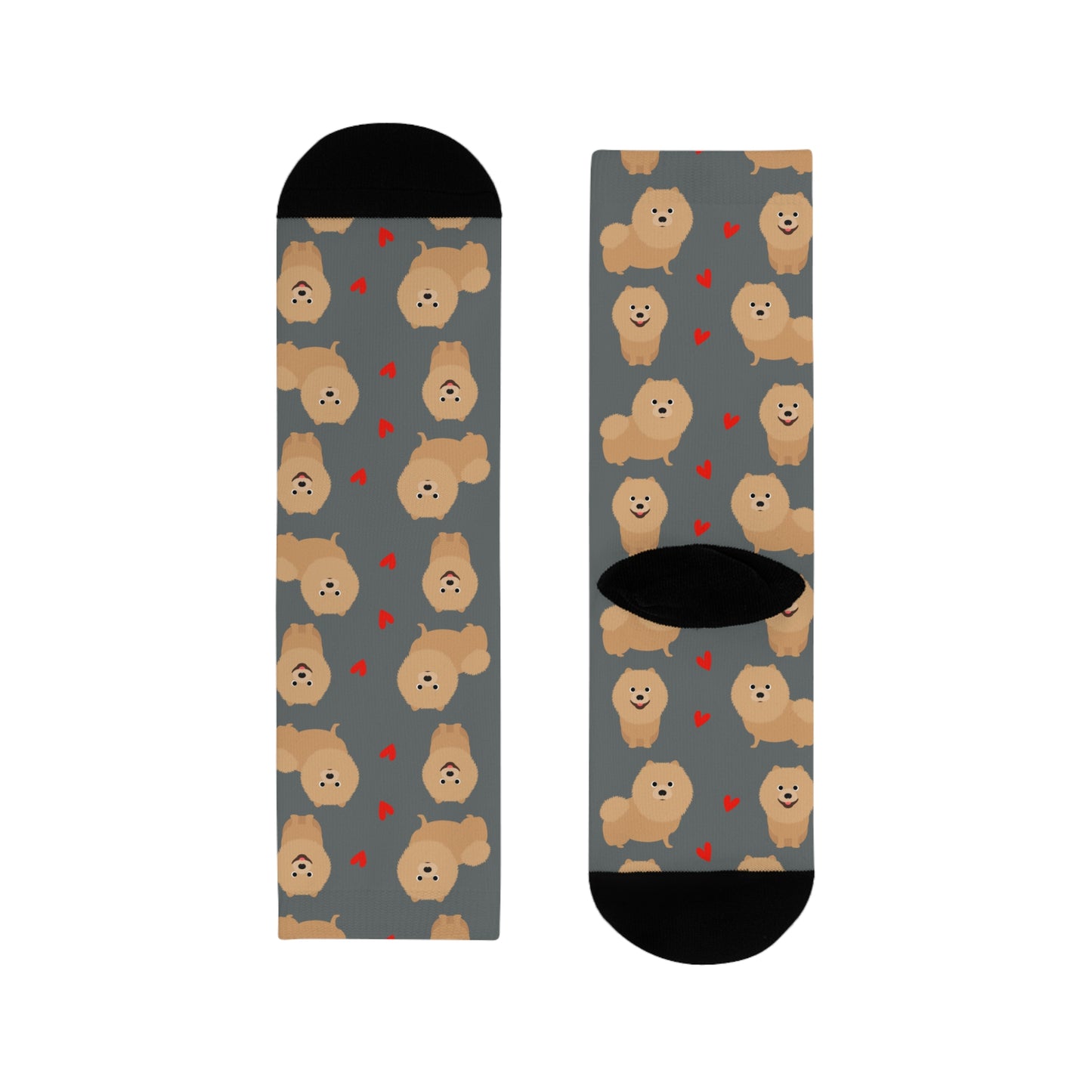 Pomeranian Socken, Sublimation Crew Socks (EU)