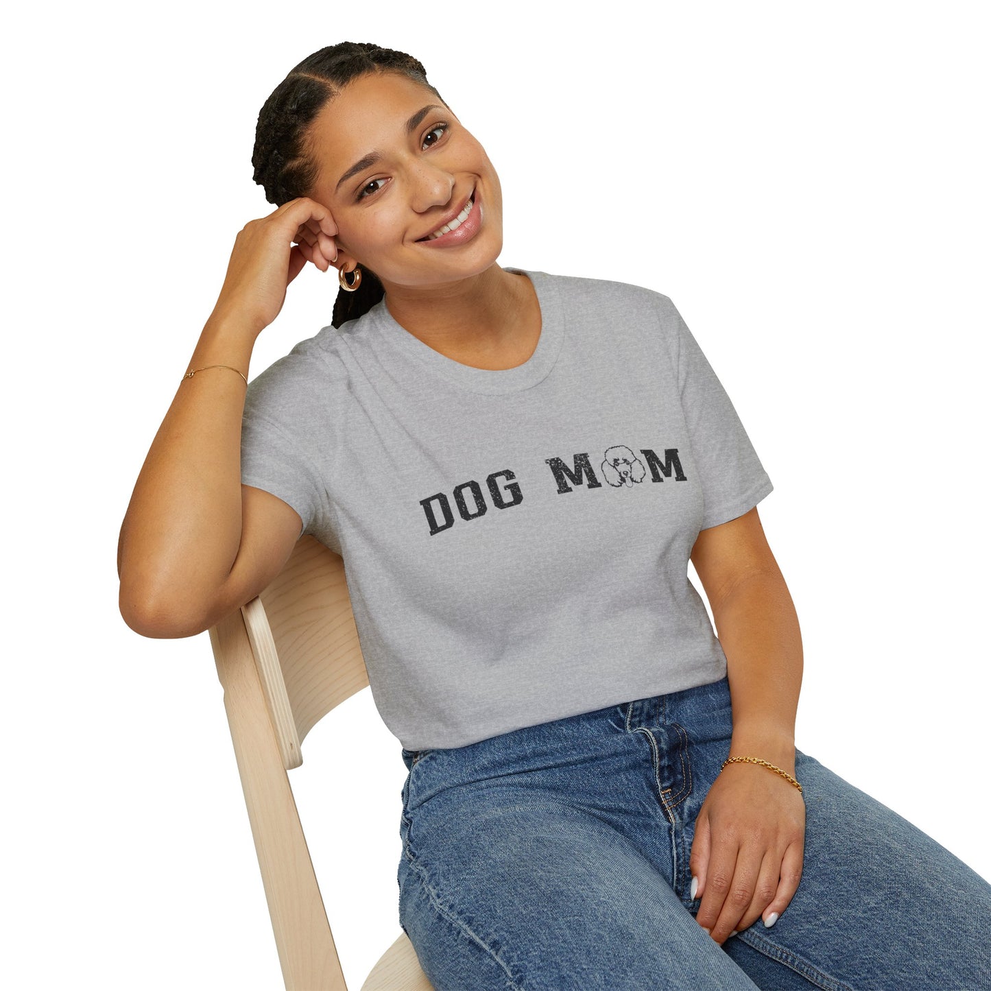 Pudel Dog Mom, Unisex Softstyle T-Shirt – Perfekt für Hundeliebhaber und als Geschenkidee