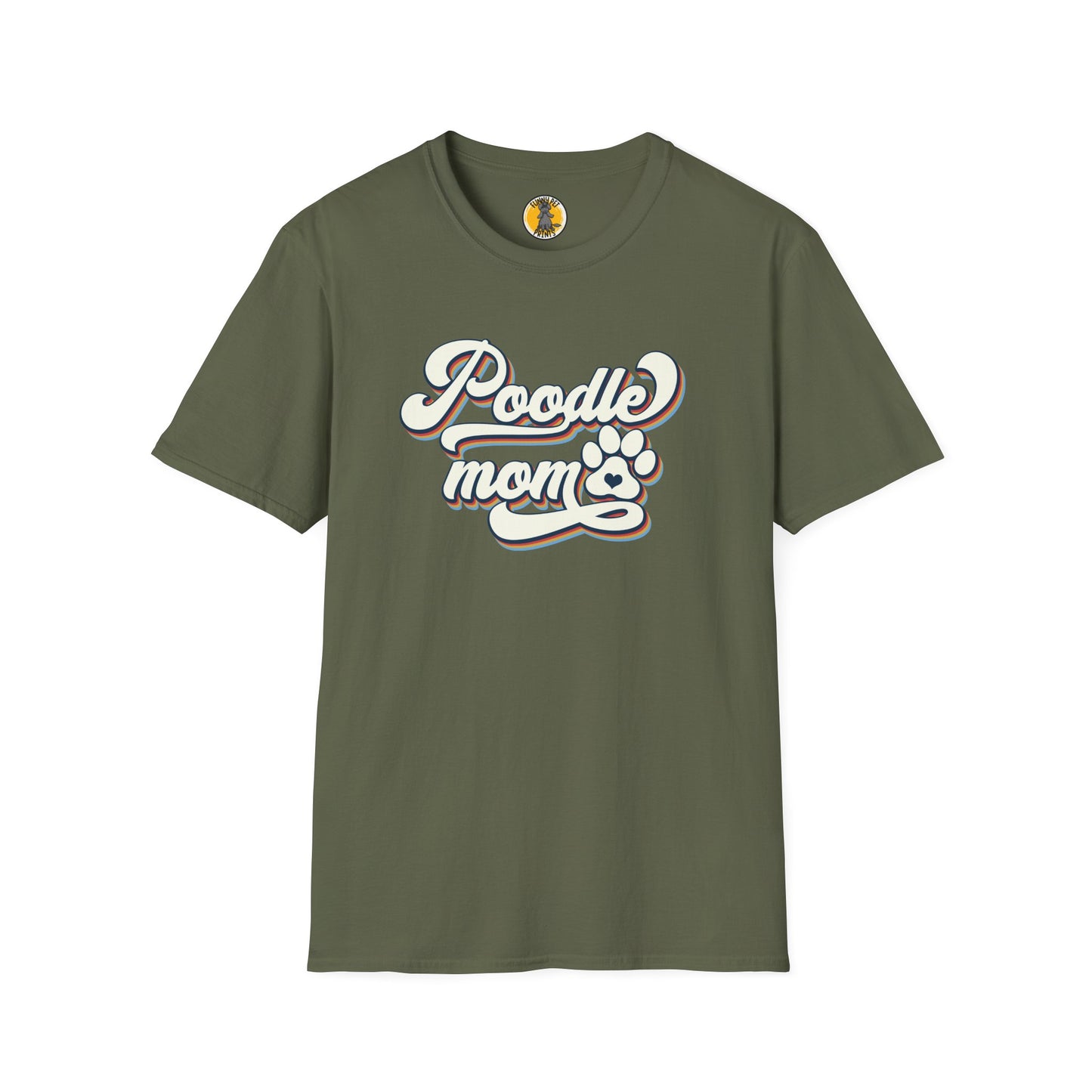 Poodle Mom, Retro Shirt, Softstyle