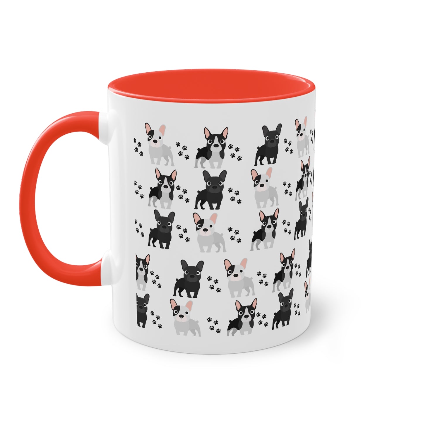 Französische Bulldogge, Frenchie, Two-Tone Coffee Mug, 11oz