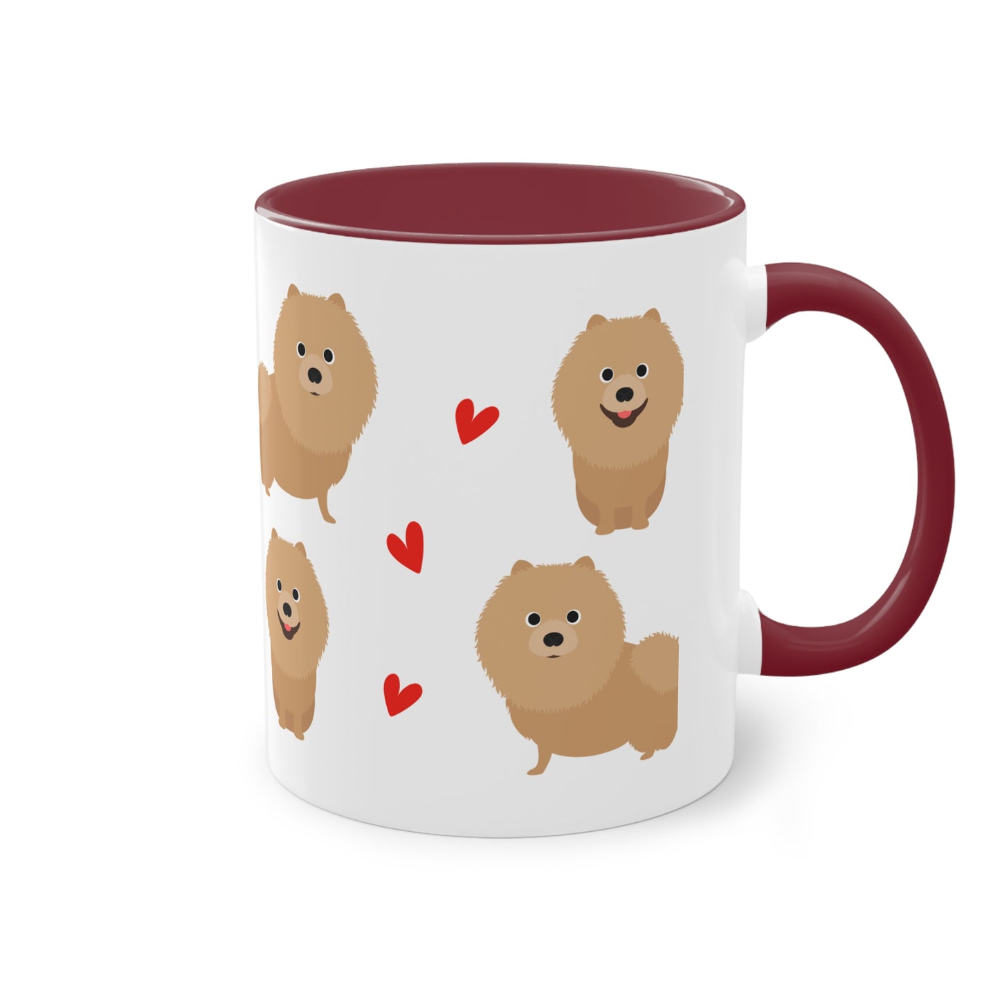 Pomeranian Tasse, Two-Tone Coffee Mug, 11oz