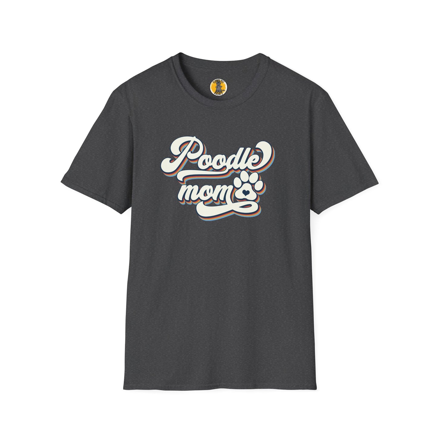 Poodle Mom, Retro Shirt, Softstyle