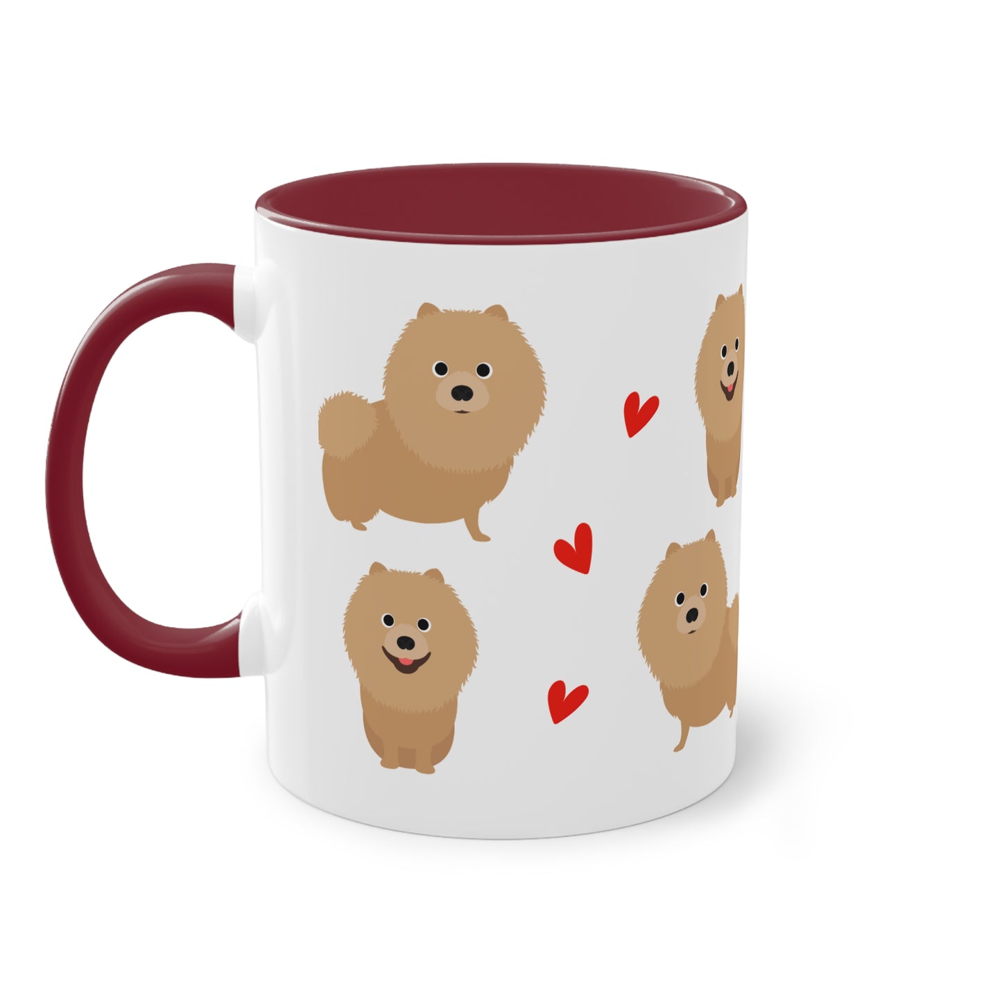 Pomeranian Tasse, Two-Tone Coffee Mug, 11oz