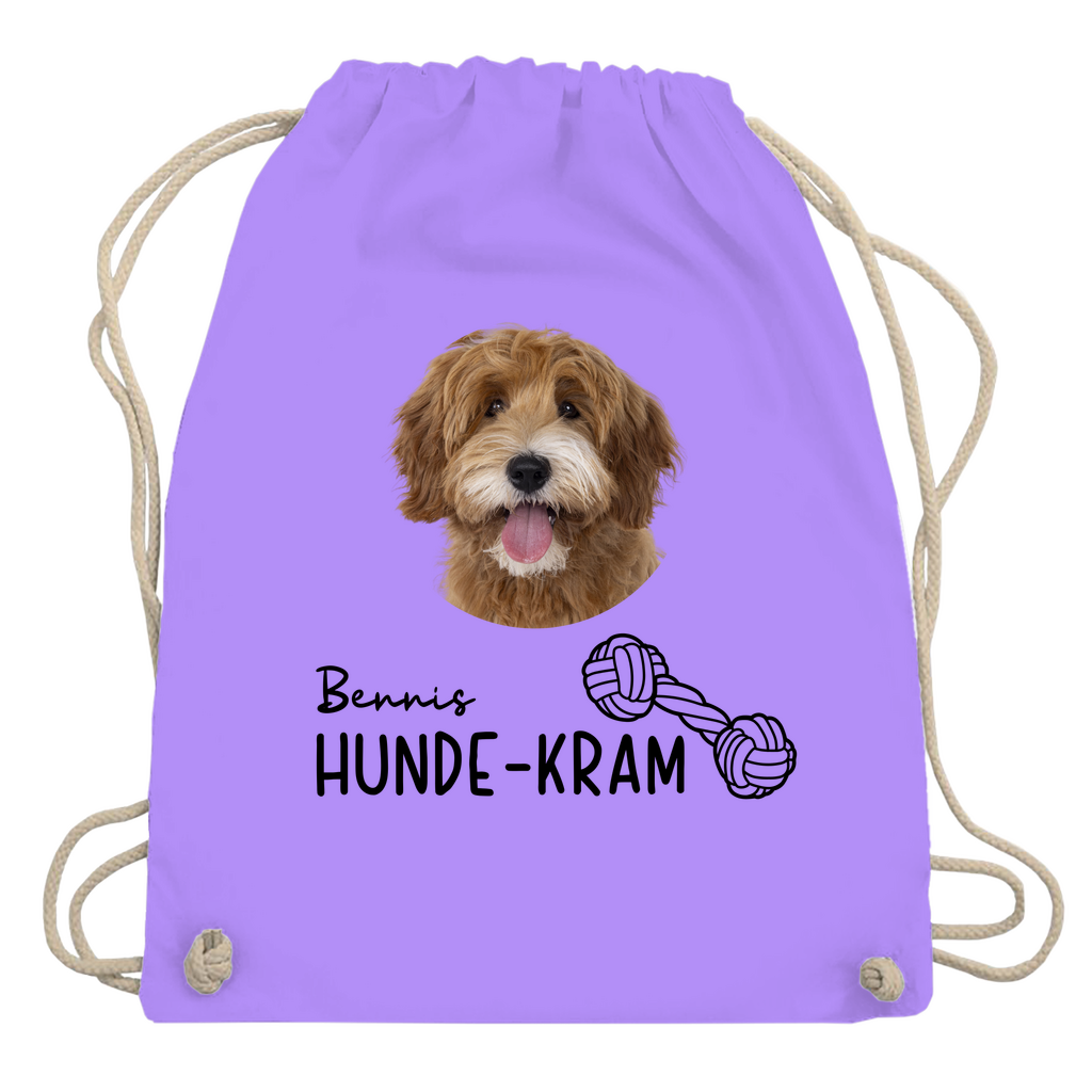 Personalisierter Turnbeutel mit Hundefoto & Namen