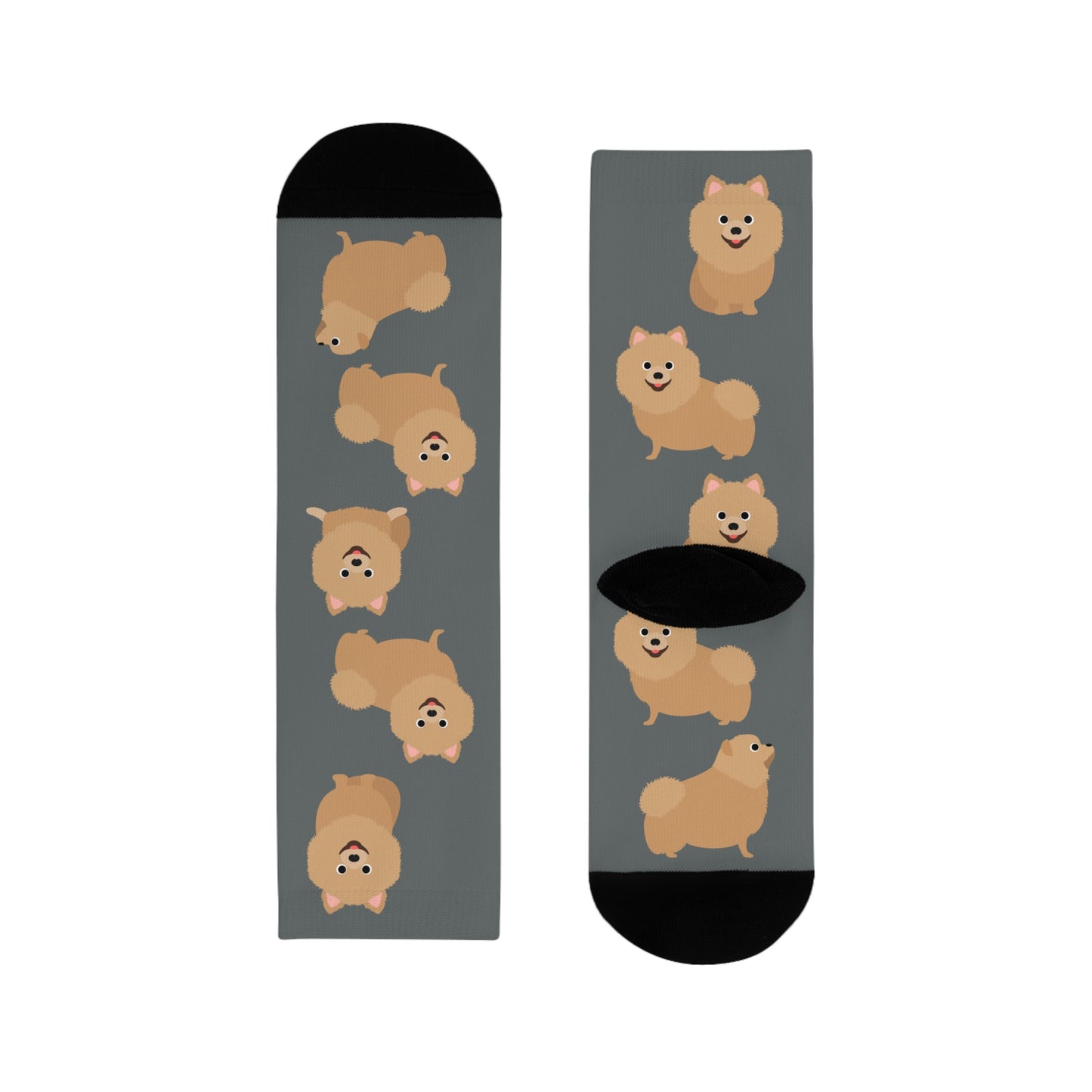 Pomeranian Socken, Sublimation Crew Socks (EU)