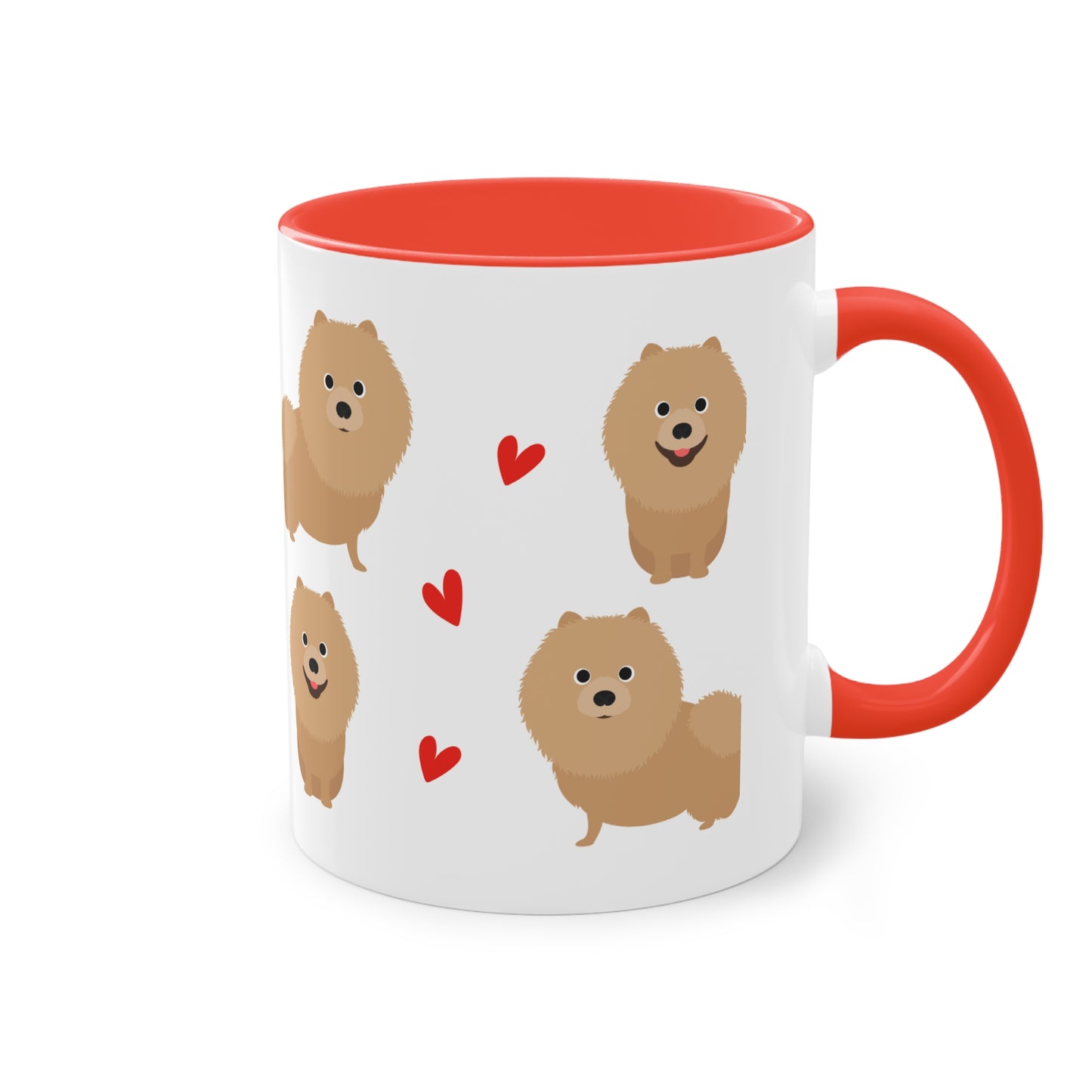 Pomeranian Tasse, Two-Tone Coffee Mug, 11oz