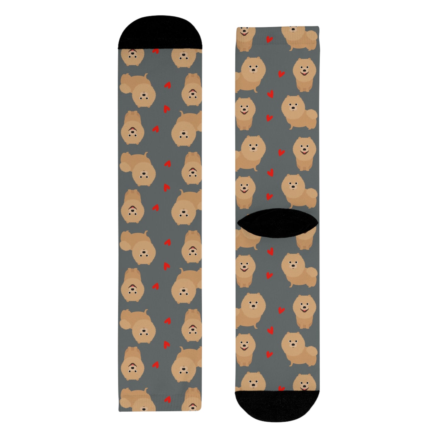 Pomeranian Socken, Sublimation Crew Socks (EU)