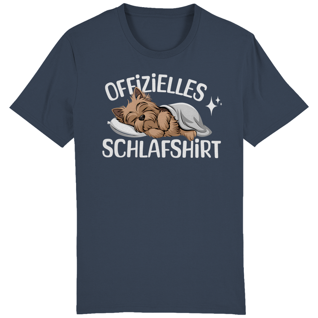 Organic T-Shirt Schlafshirt Yorkie braun