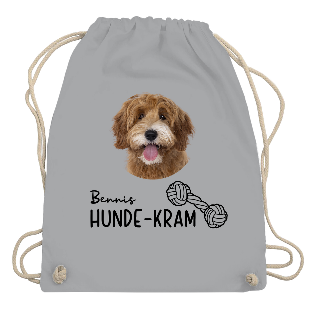 Personalisierter Turnbeutel mit Hundefoto & Namen
