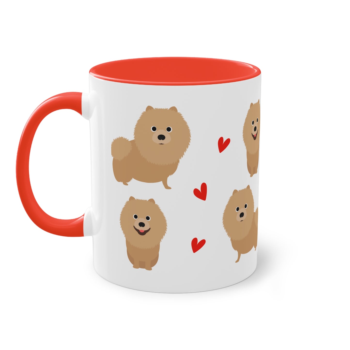 Pomeranian Tasse, Two-Tone Coffee Mug, 11oz