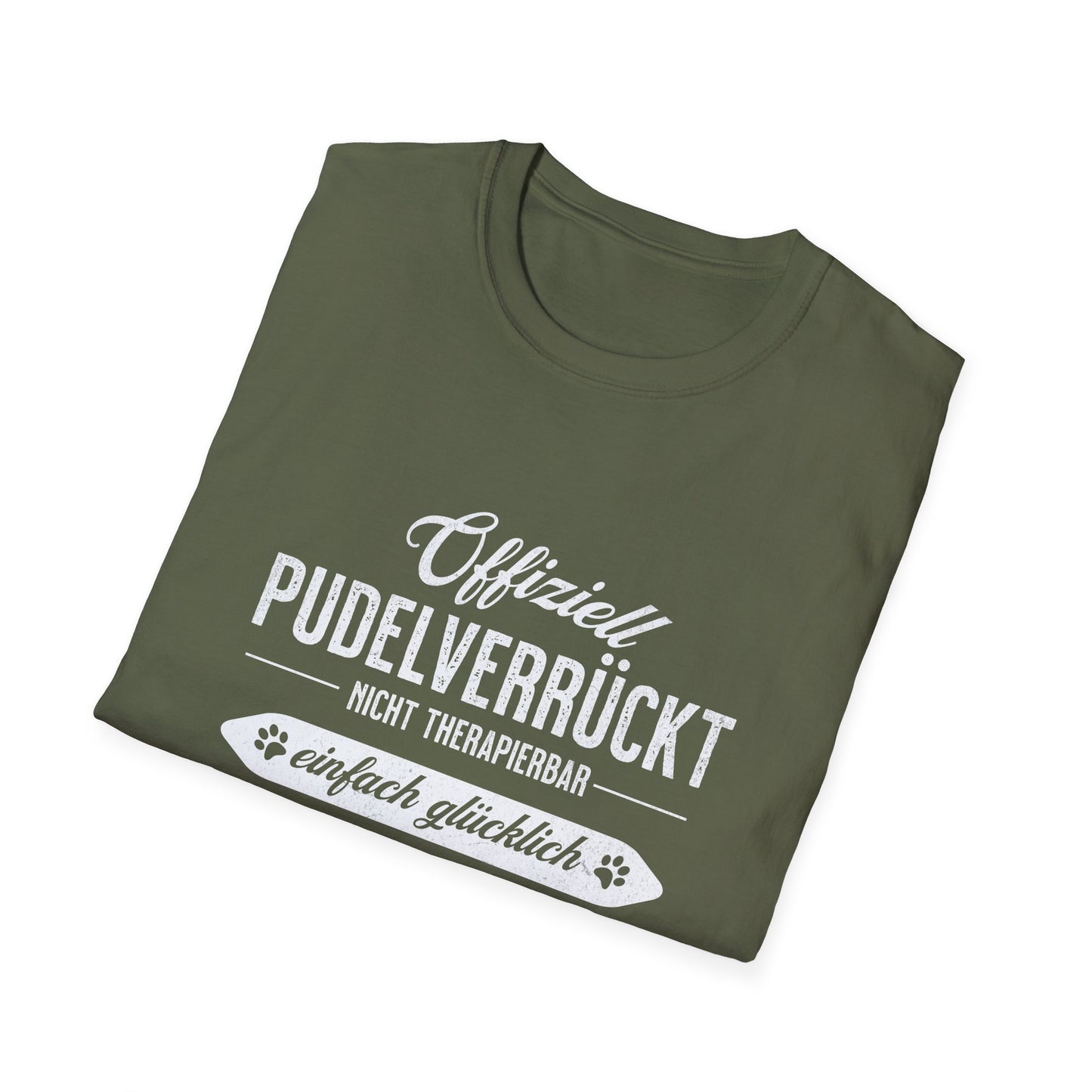 Offiziell Pudelverrückt, Lustiges T-Shirt für Pudelliebhaber, Unisex Softstyle T-Shirt