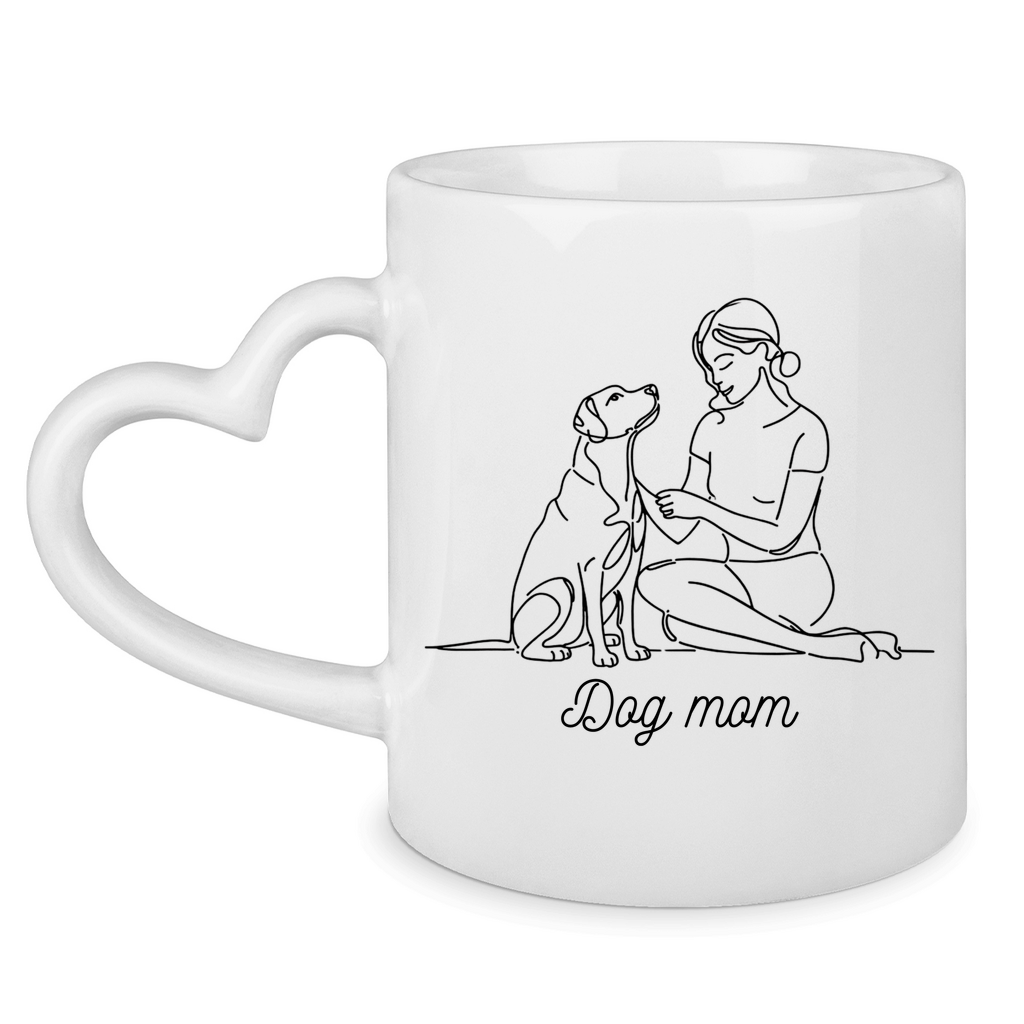 Tasse mit Herzhenkel Dog mom