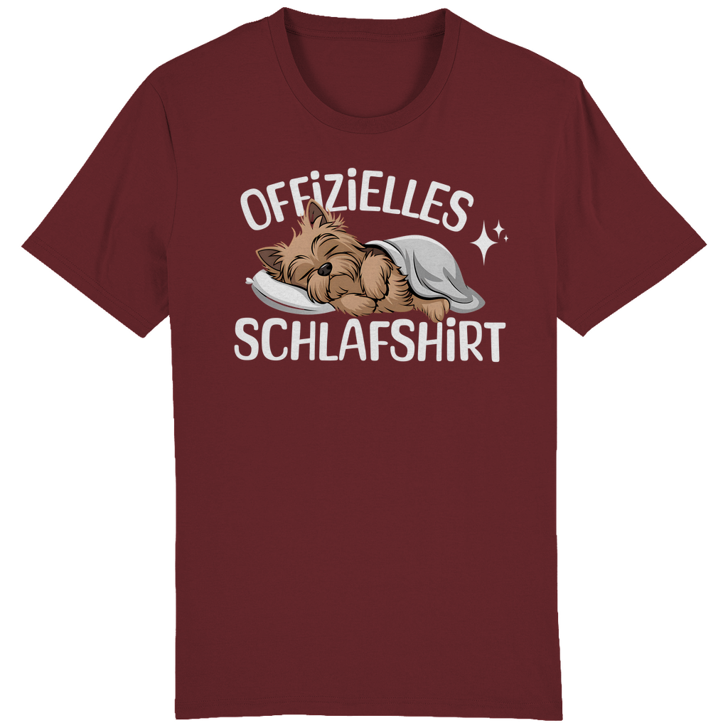 Organic T-Shirt Schlafshirt Yorkie braun