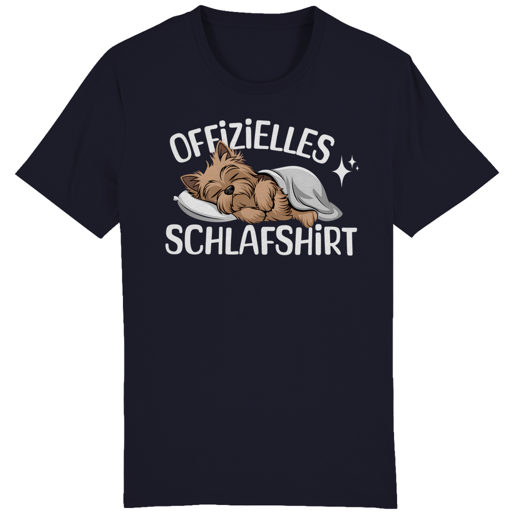 Organic T-Shirt Schlafshirt Yorkie braun