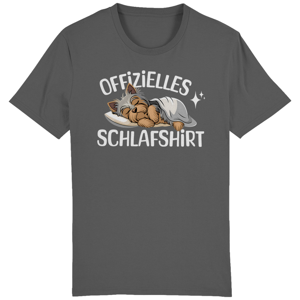 Organic Creator T-Shirt Schlafshirt Yorkie silber