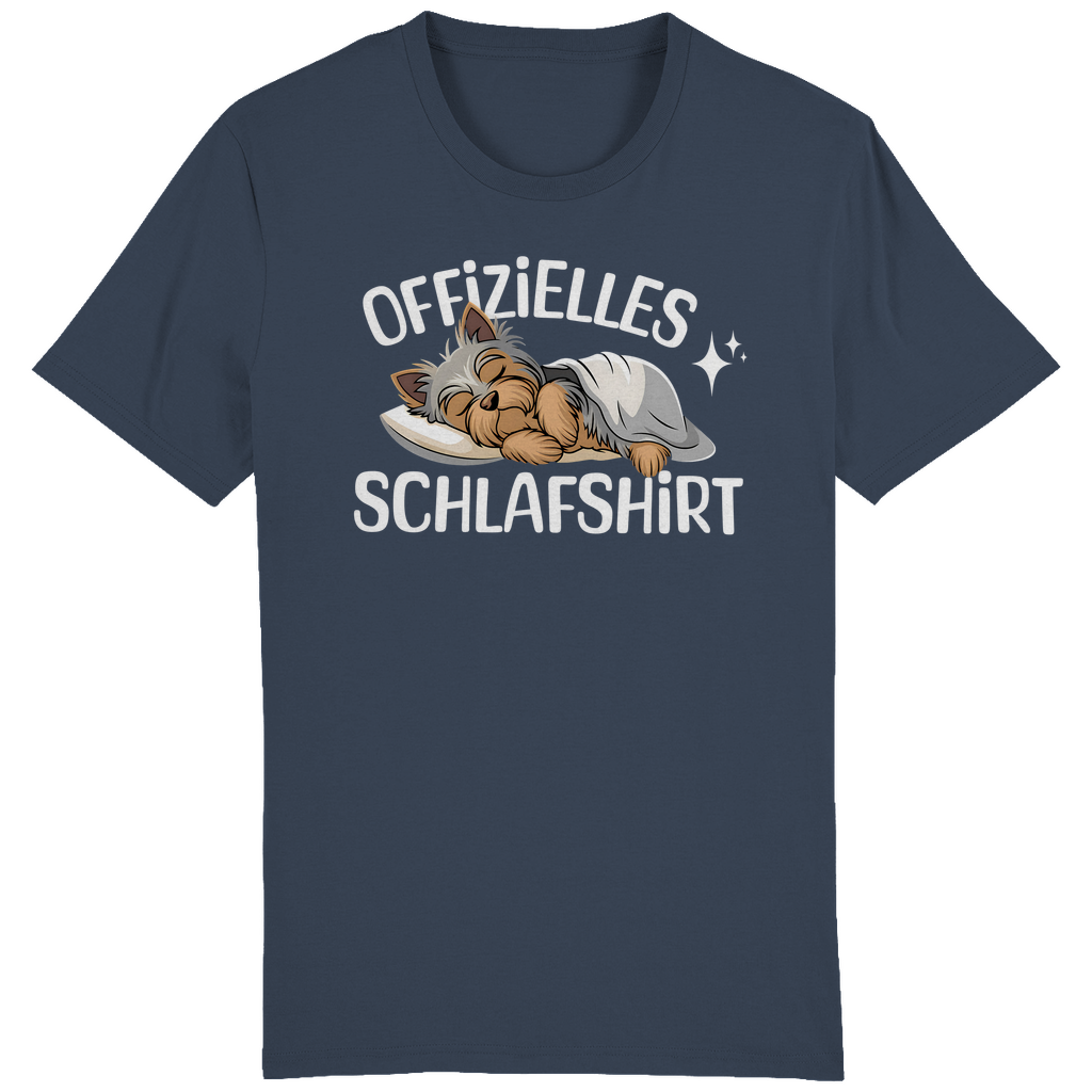 Organic Creator T-Shirt Schlafshirt Yorkie silber