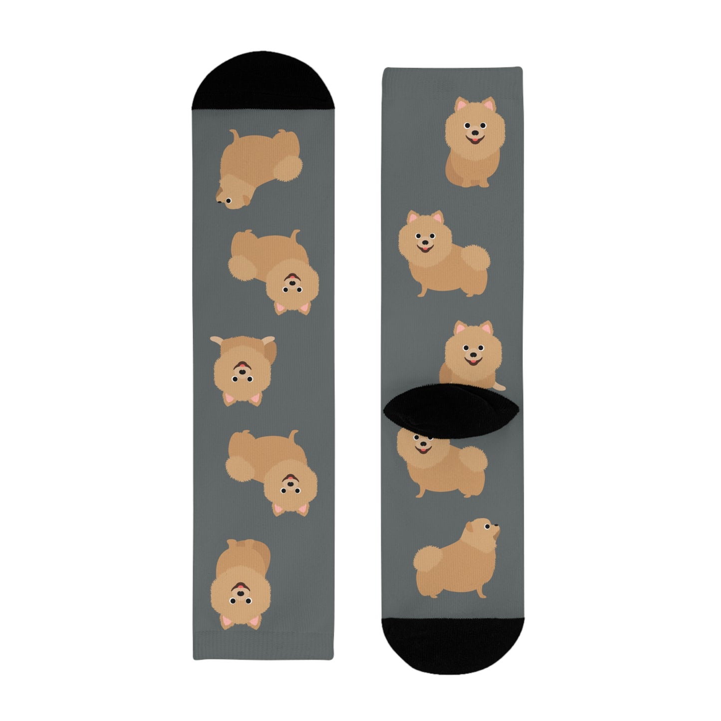 Pomeranian Socken, Sublimation Crew Socks (EU)