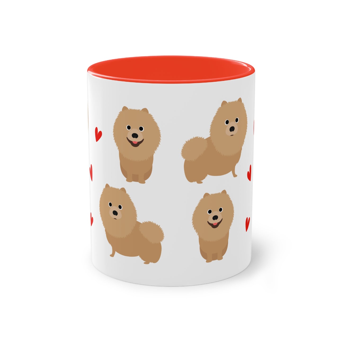 Pomeranian Tasse, Two-Tone Coffee Mug, 11oz