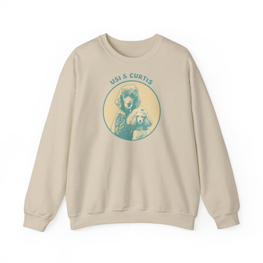 Eco-Friendly Unisex Heavy Blend™ Crewneck Sweatshirt - UsI & Curtis Poodle Design