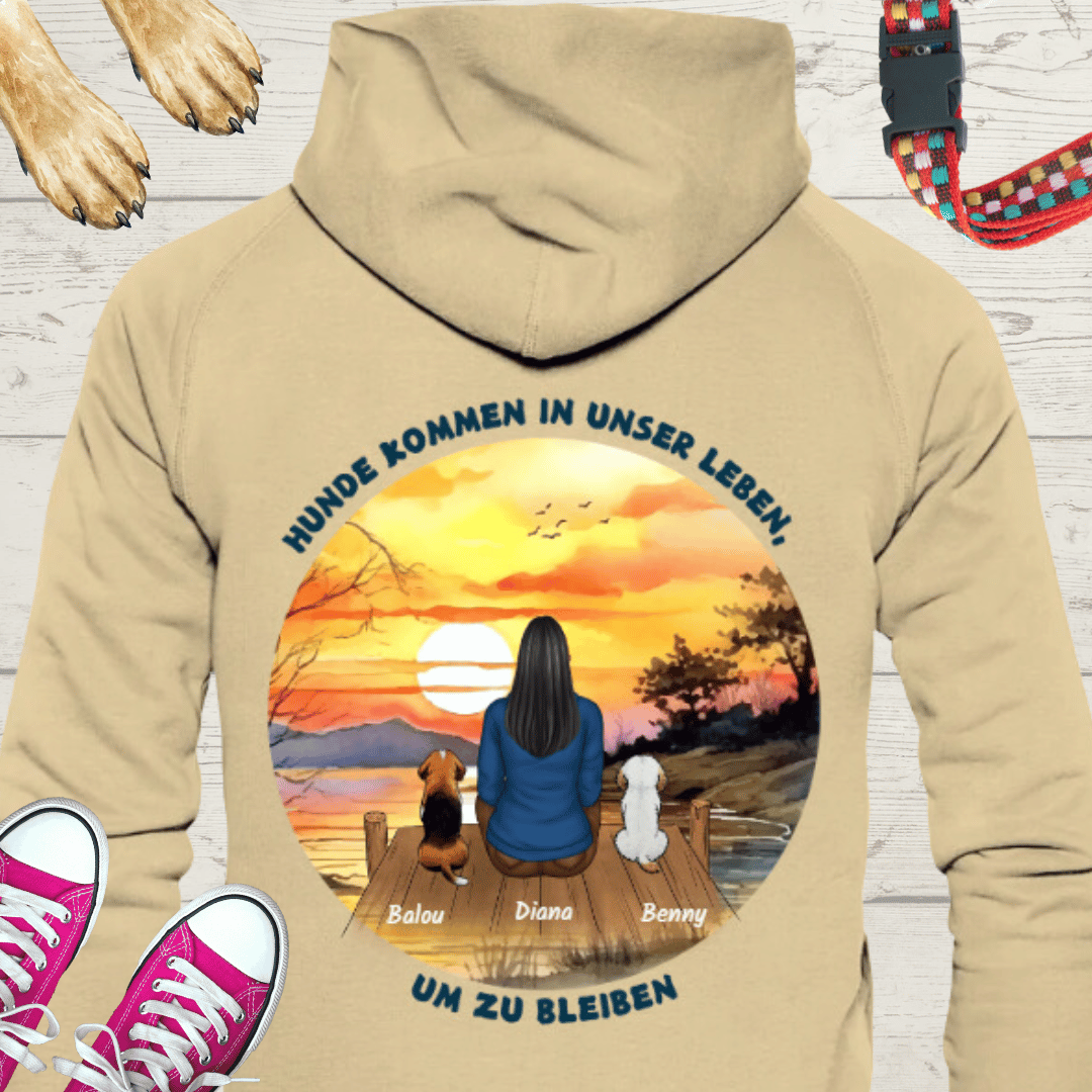 Kuscheliger Hoodie "Hunde kommen in unser Leben, um zu bleiben" - Basic Unisex Hoodie