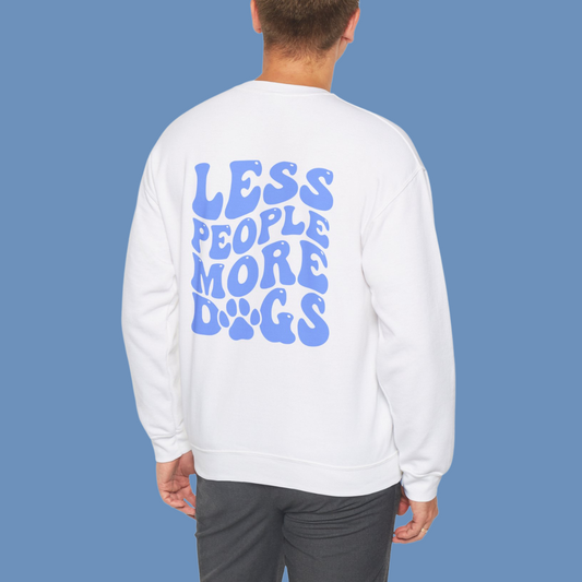 Less People More Dogs, Sweatshirt für Hundeliebhaber, Unisex Heavy Blend™ Crewneck Sweatshirt