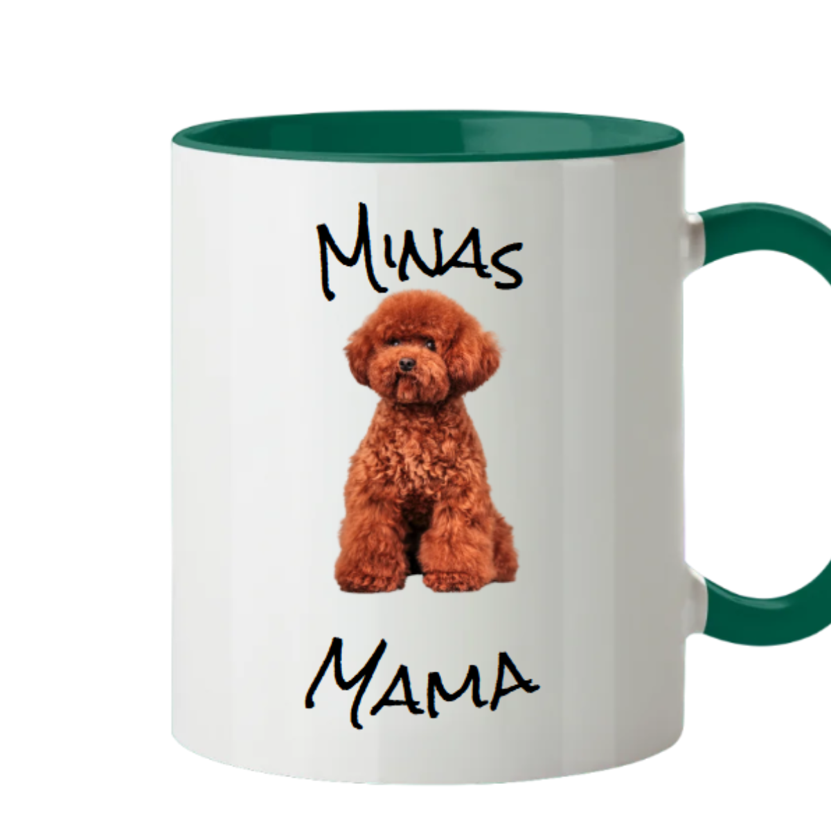 Hundemama Tasse personalisierbar - Tasse zweifarbig