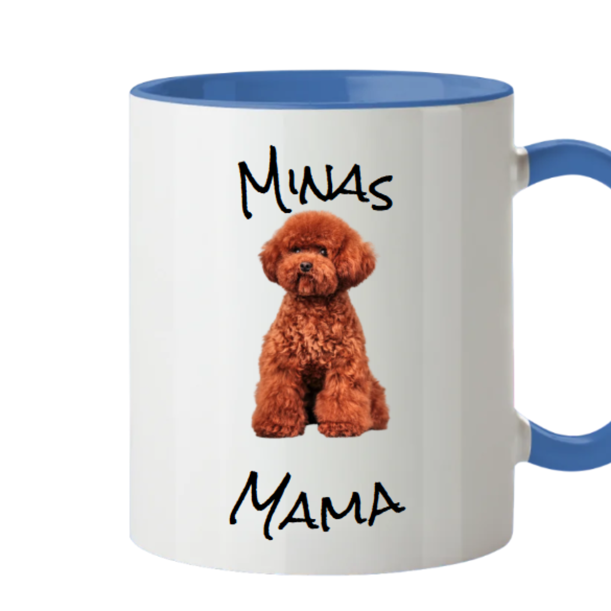 Hundemama Tasse personalisierbar - Tasse zweifarbig