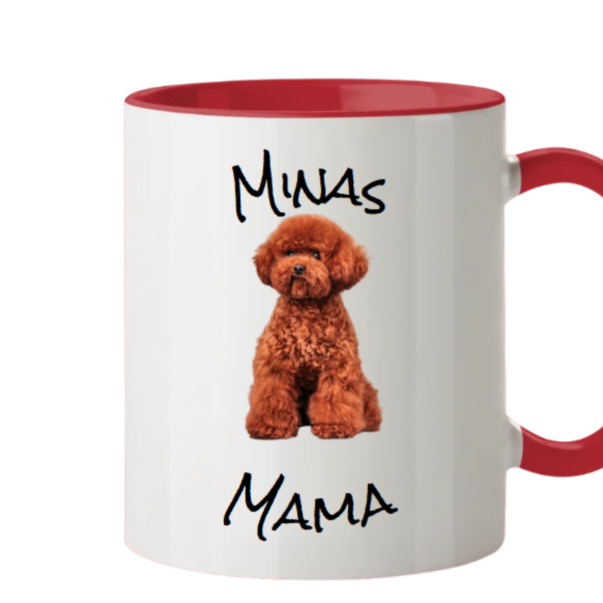 Hundemama Tasse personalisierbar - Tasse zweifarbig