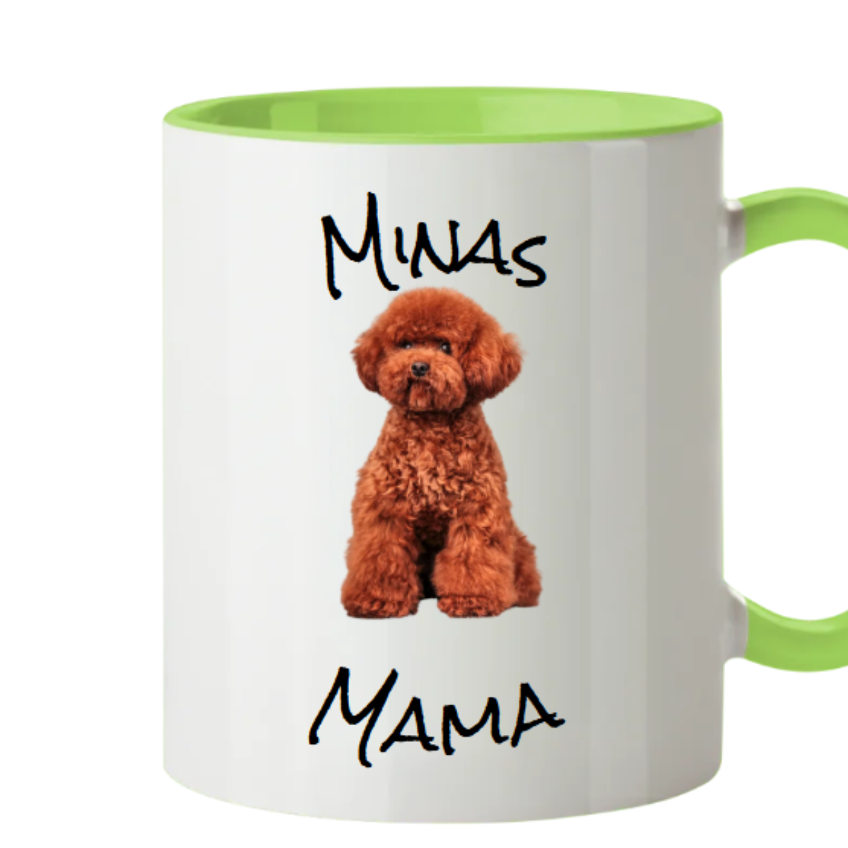 Hundemama Tasse personalisierbar - Tasse zweifarbig