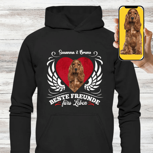 Mein und und ich. Beste Freunde fürs Leben - personalisierbar - Basic Unisex Hoodie