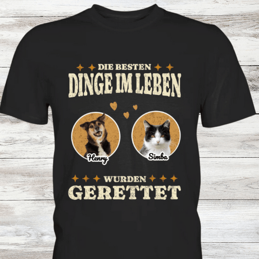 Die besten Dinge im Leben wurden gerettet - personalisierbar - Premium Shirt