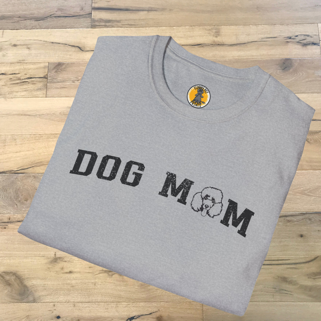 Pudel Dog Mom, Unisex Softstyle T-Shirt – Perfekt für Hundeliebhaber und als Geschenkidee