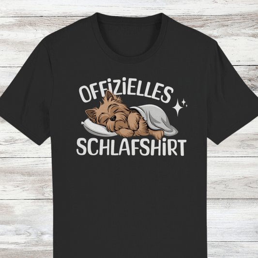 Organic T-Shirt Schlafshirt Yorkie braun