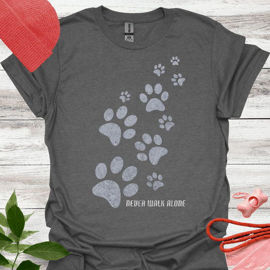 T-Shirt für Hundeliebhaber, Never Walk Alone, Unisex Softstyle T-Shirt