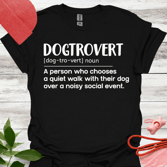 Dogtrovert. Lustiges Shirt für Hundeliebhaber, Unisex Softstyle T-Shirt