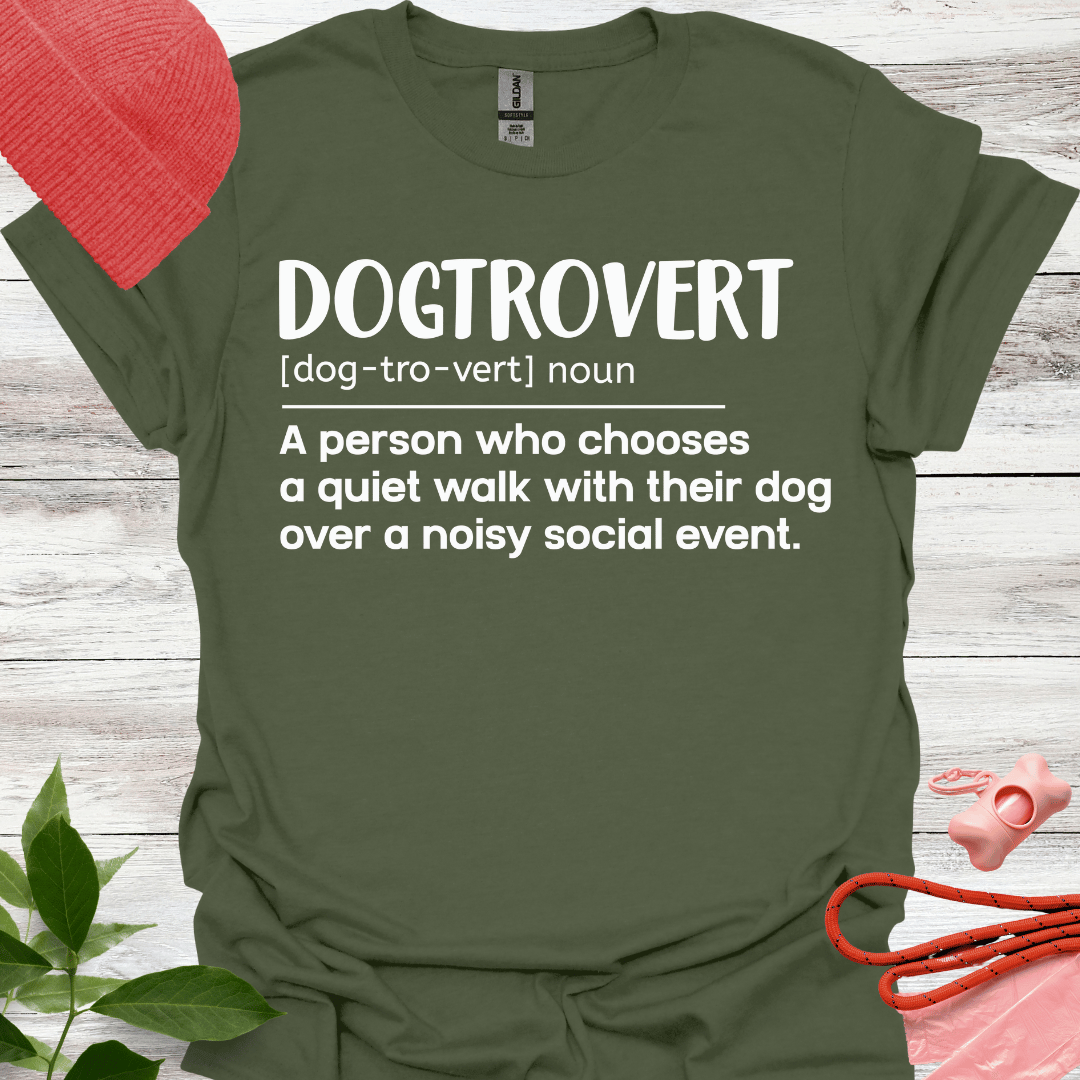 Dogtrovert. Lustiges Shirt für Hundeliebhaber, Unisex Softstyle T-Shirt