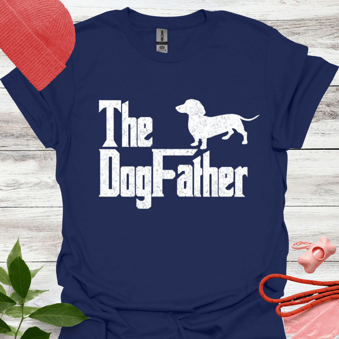 The Dogfather, Lustiges T-Shirt für Dackelliebhaber, Unisex Softstyle T-Shirt