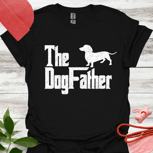 The Dogfather, Lustiges T-Shirt für Dackelliebhaber, Unisex Softstyle T-Shirt