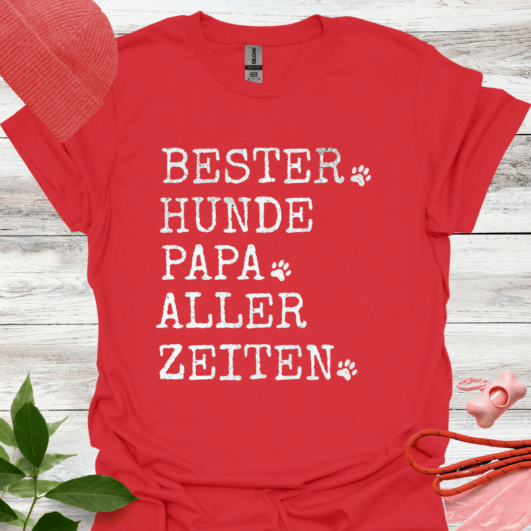 Bester Hunde Papa aller Zeiten, T-Shirt für Hundeliebhaber, Unisex Softstyle T-Shirt