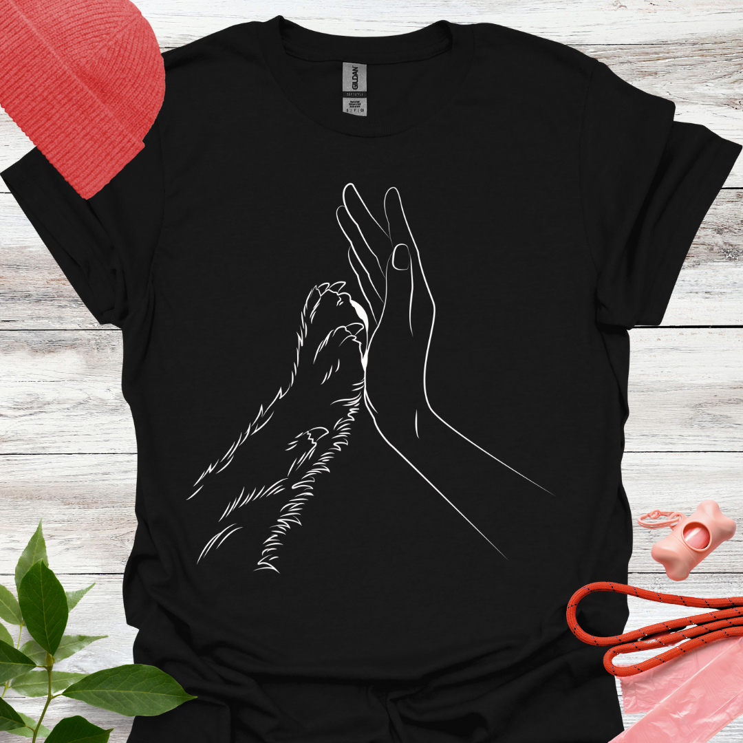 Hand und Pfote, T-Shirt für Hundeliebhaber, Unisex Softstyle T-Shirt