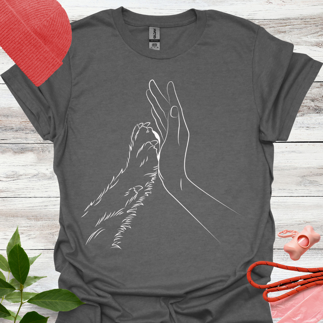Hand und Pfote, T-Shirt für Hundeliebhaber, Unisex Softstyle T-Shirt