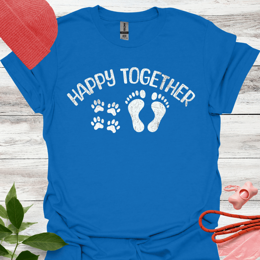 Happy Together, T-Shirt für Hundeliebhaber, Unisex Softstyle T-Shirt